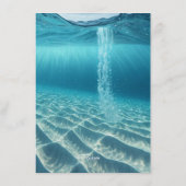 Ocean Wave Luxury Invitation Einladung (Rückseite)