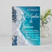 Ocean Wave Luxury Invitation Folieneinladung (Stehend vorne)