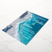 Ocean Wave Luxury Invitation Folieneinladung (Gedreht)