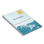 Ocean Wave Notebook - Calm Coastal Journal Notizblock (Rechte Seite)