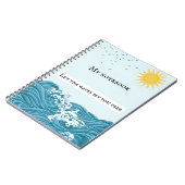 Ocean Wave Notebook - Calm Coastal Journal Notizblock (Linke Seite)
