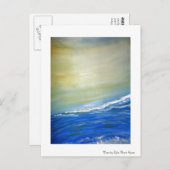 Ocean Wave Painted Postcard Postkarte (Vorne/Hinten)