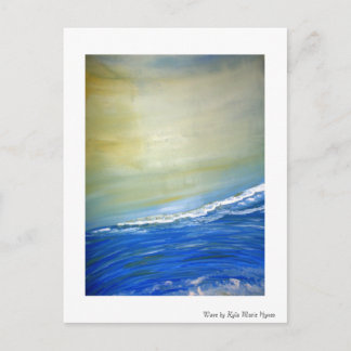 Ocean Wave Painted Postcard Postkarte