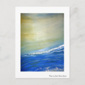 Ocean Wave Painted Postcard Postkarte (Vorderseite)