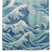 Ocean Wave Serenity Shower Curtain Duschvorhang (Vorderseite)