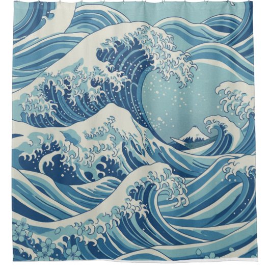 Ocean Wave Serenity Shower Curtain Duschvorhang (Vorderseite)