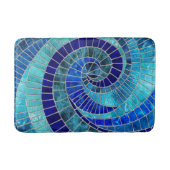 Ocean Wave Spiral Mosaik Art Badematte (Vorderseite)
