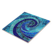 Ocean Wave Spiral Mosaik Art Fliese (Seite)