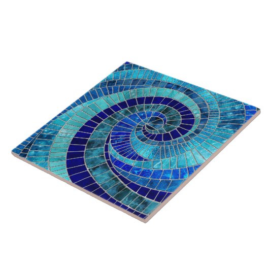 Ocean Wave Spiral Mosaik Art Fliese (Seite)