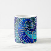 Ocean Wave Spiral Mosaik Art Kaffeetasse (Mittel)