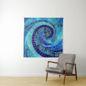 Ocean Wave Spiral Mosaik Art Wandteppich (Beispiel)