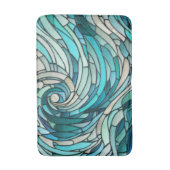 Ocean Wave Spiral Mosaik Badematte (Vorderseite Vertikal)