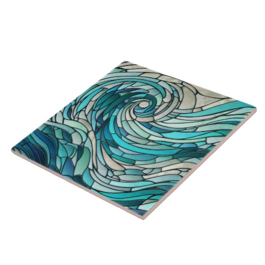 Ocean Wave Spiral Mosaik Fliese (Seite)
