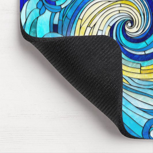 Ocean Wave Sun Mosaik Art Mousepad (Ecke)