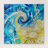 Ocean Wave Sun Mosaik Art Puzzle (Horizontal)