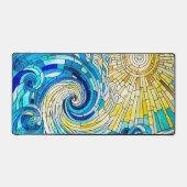 Ocean Wave Sun Mosaik Art Schreibtischunterlage (Vorderseite)