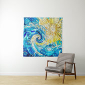 Ocean Wave Sun Mosaik Art Wandteppich (Beispiel)