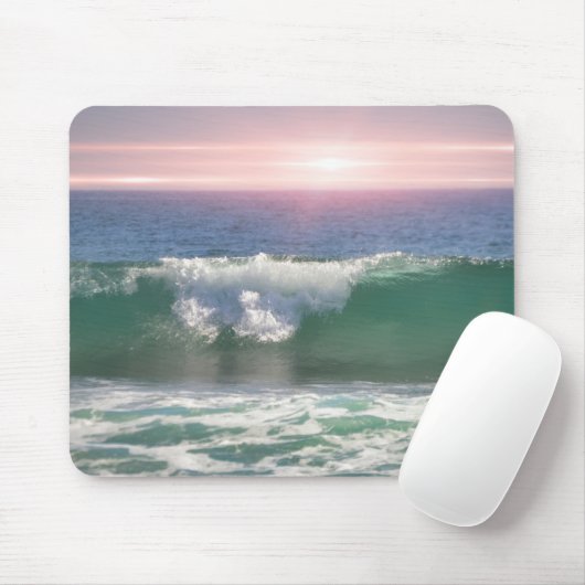 Ocean Wave Sunset Art Mouse Pad Mousepad (Mit Mouse)