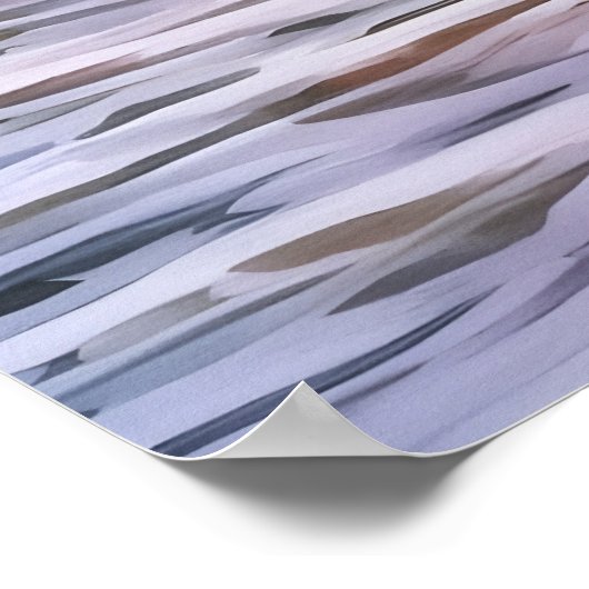 Ocean Wave Sunset Illustriert Art Poster (Ecke)