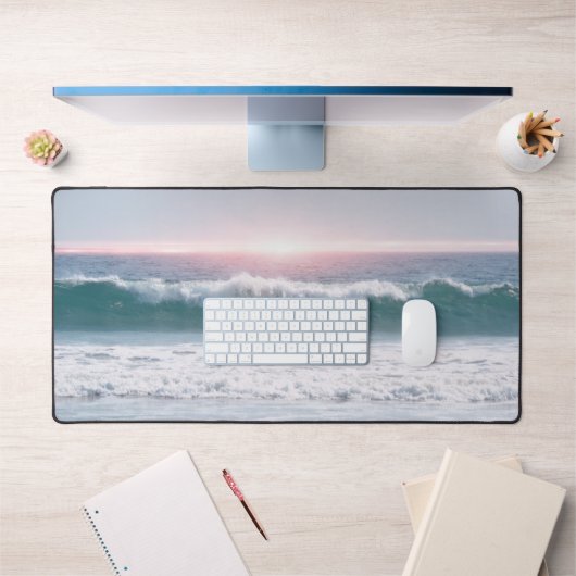 Ocean Wave und Sunset Art Desk Mat Schreibtischunterlage (Büro 1)
