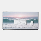 Ocean Wave und Sunset Art Desk Mat Schreibtischunterlage (Tastatur & Maus)