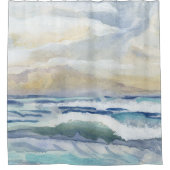 Ocean Wave Watercolor Beach Wohngestaltung Duschvorhang (Vorderseite)