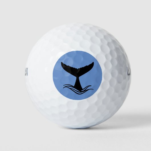 Ocean Wave Whale Schwanz Golf Balls Golfball (Vorderseite)