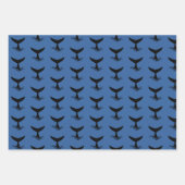 Ocean Wave Whale Schwanz Silhouette Geschenkpapier Set (Vorderseite 2)