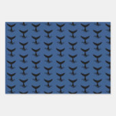 Ocean Wave Whale Schwanz Silhouette Geschenkpapier Set (Vorderseite 3)
