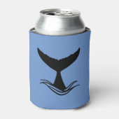 Ocean Wave Whale Tail Silhouette Dosenkühler (Kanne Vorderseite)