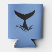 Ocean Wave Whale Tail Silhouette Dosenkühler (Vorderseite)