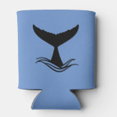 Ocean Wave Whale Tail Silhouette Dosenkühler (Rückseite)