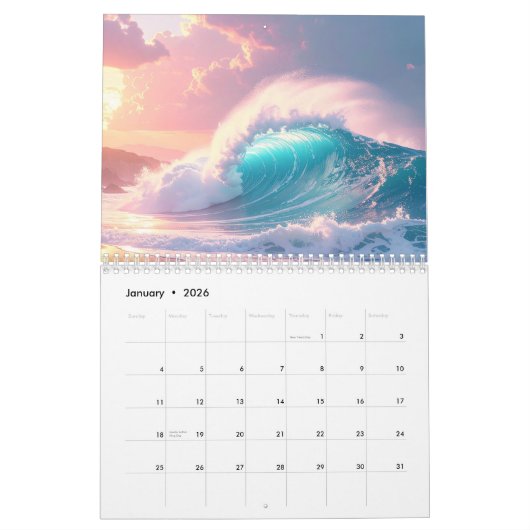 OCEAN WAVES - 2026 - KALENDER (Jan 2026)