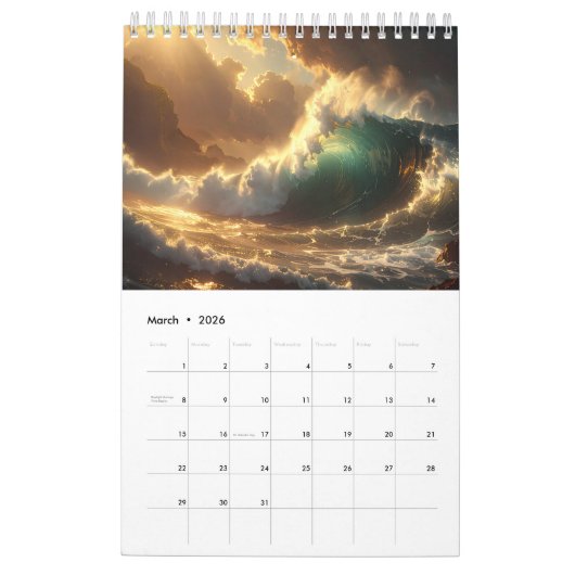 OCEAN WAVES - 2026 - KALENDER (Mär 2026)