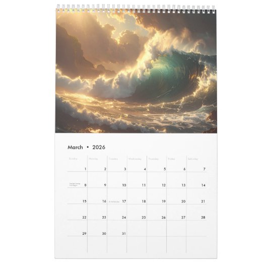 OCEAN WAVES - 2026 - KALENDER (Mär 2026)