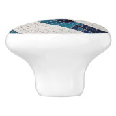 Ocean Waves Abstrakt Sea Blue Nautical Imitats Mos Keramikknauf (Seitenansicht)