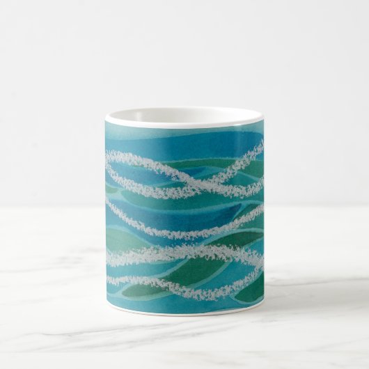 Ocean Waves Abstrakte Tasse (Mittel)
