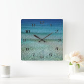 Ocean Waves Acryl Wall Clock Quadratische Wanduhr (Zuhause)