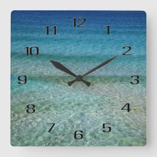 Ocean Waves Acrylic Wall Clock Quadratische Wanduhr