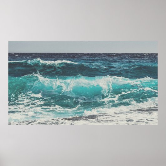 Ocean Waves am Beach Foto Poster (Vorne)