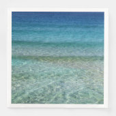 Ocean Waves Aqua Blue Abstrakt Art Paper Napkins Serviette (Vorderseite)