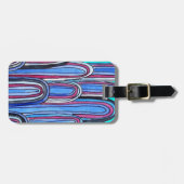 Ocean Waves Aqua Blue Muster Gepäckanhänger (Vorderseite horizontal)