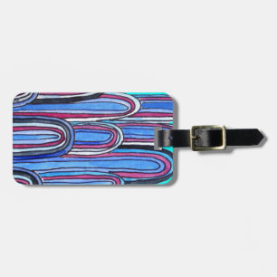 Ocean Waves Aqua Blue Muster Gepäckanhänger