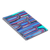 Ocean Waves Aqua Blue Muster Notizblock (Rechte Seite)