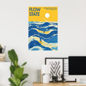 Ocean Waves Art Poster Vintage La Rochelle (Heimbüro)