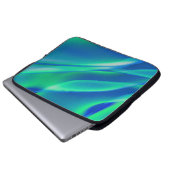 Ocean Waves Artistic Blue Green Movement Laptopschutzhülle (Vorne Knopf)