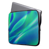 Ocean Waves Artistic Blue Green Movement Laptopschutzhülle (Vorderseite Links)