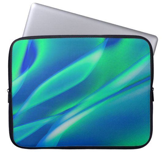Ocean Waves Artistic Blue Green Movement Laptopschutzhülle (Vorderseite)