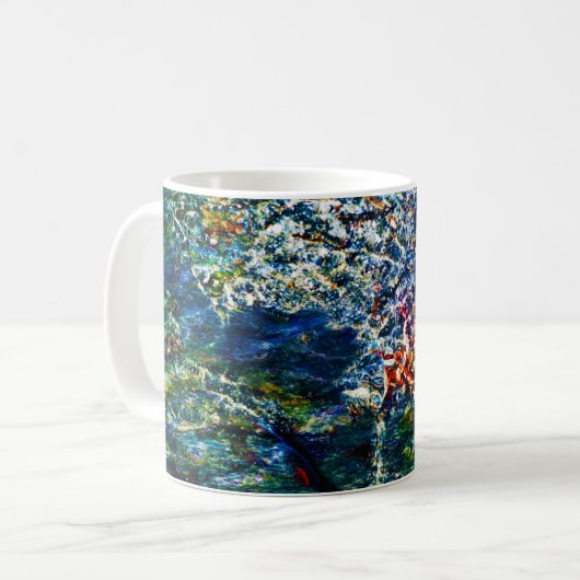 Ocean Waves aus Narragansett -v1 Kaffeetasse (Vorderseite Links)