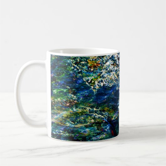 Ocean Waves aus Narragansett -v1 Kaffeetasse (Links)